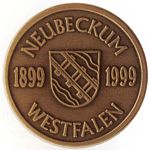Medaille 100 Jahre Neubeckum - Rückseite