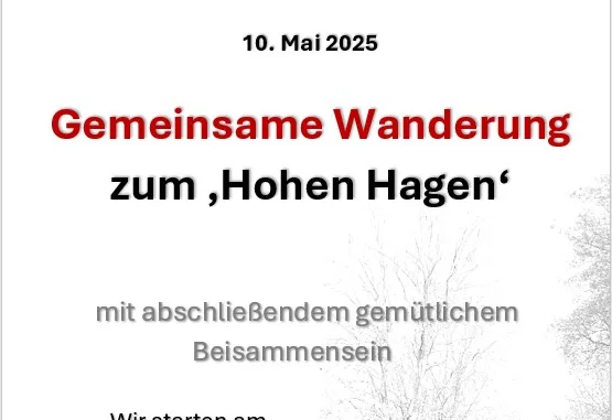 Wanderung Hoher Hagen